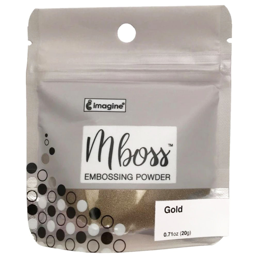 MBoss Embossing Powder Gold / Polvo de Embossing Oro Descontinuado Imagine
