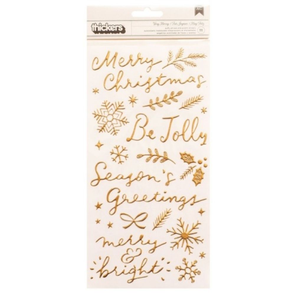 Thickers Foil Stickers / Estampas Gruesas de Frases en Foil Dorado Descontinuado Crate Paper
