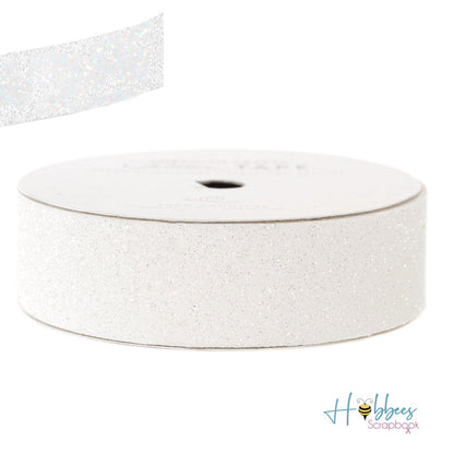 White Glitter Tape / Cinta Decorativa Blanca Con Brillitos Descontinuado American Crafts