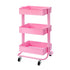 Metal Rolling Utility Cart Hot Pink / Carrito con Ruedas Rosa Intenso Descontinuado Darice