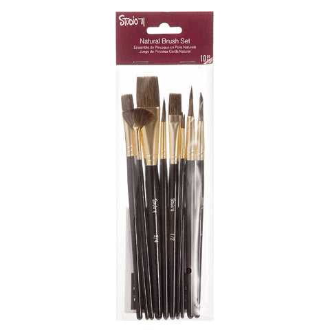 Studio 71 Natural Brush Set / Pinceles de Cerdas Naturales Descontinuado Darice