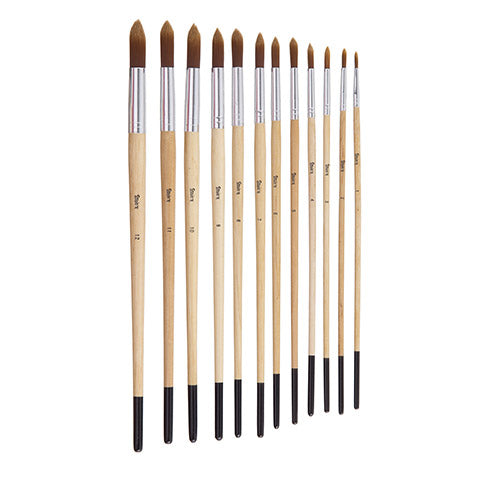Taklon Round Brush Set / Set de12 Pinceles Redondos Descontinuado Studio 71
