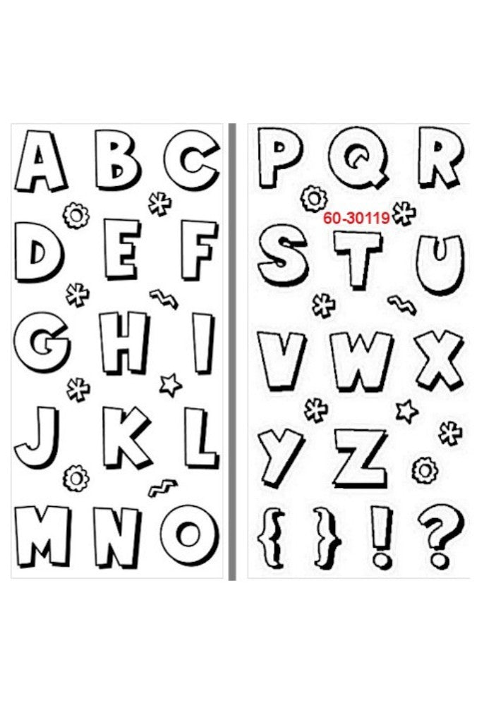 Cartoon Alphabet / Sellos de polÃmero Alfabeto Mayúsculas Sellos Inkadinkado