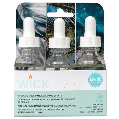 Wick Candle Scent Tropical Vibes / Set de 3 Esencias para Velas Descontinuado We R Memory Keepers