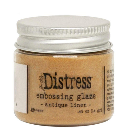 Distress Embossing Glaze Antique Linen / Polvo de Embossing Lino Polvos de Embossing Ranger
