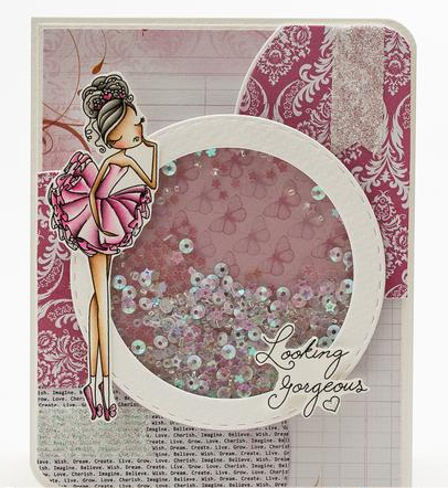 Cling Mounted Rubber Stamps Looking Gorgeous / Sello Cling Bailarina Descontinuado LDRS Creative