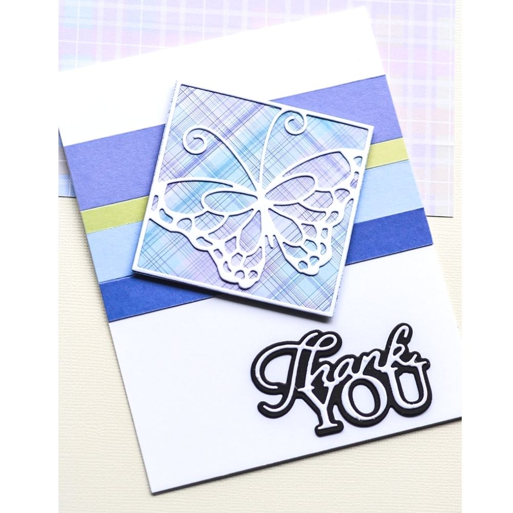 Madras Plaid Blue & Violet 6" / Block de Cartulina Tartán Azul y Violeta Papel Memory Box