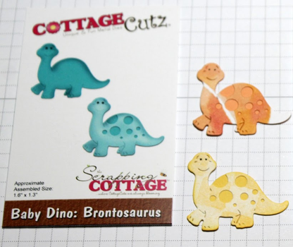 Baby Dino: Brontosaurus Die / Suaje de Bebé Dinosaurio Descontinuado Cottage Cutz