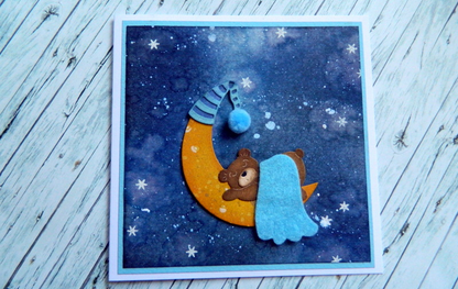 Bear on Cloud and MoonDie / Suaje de Oso y Luna Descontinuado Cottage Cutz