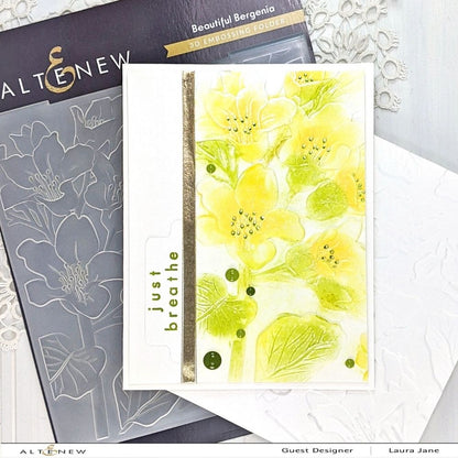 Beautiful Bergenia 3D Embossing Folder / Folder de Grabado Flores  Altenew