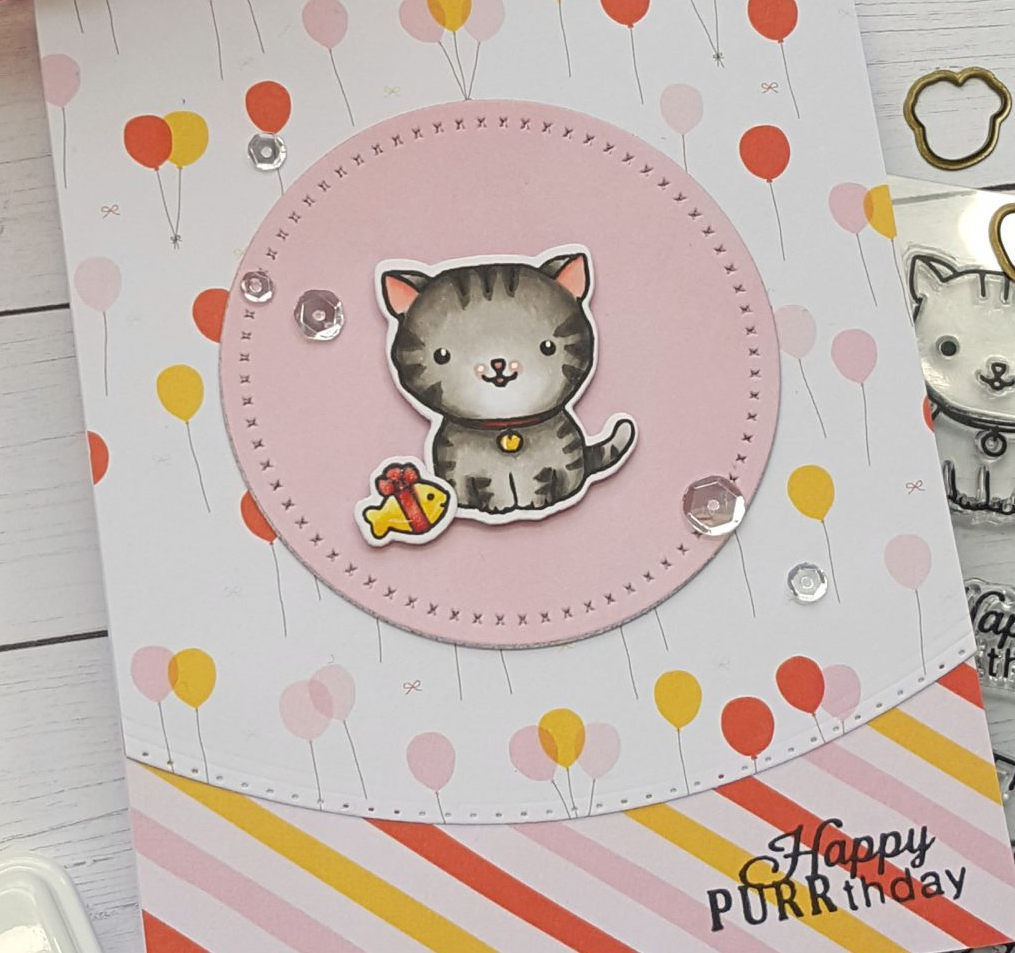 Stamps and Dies  Kitten Caboodle / Kit de Suajes y Sellos de Gatitos Descontinuado LDRS Creative