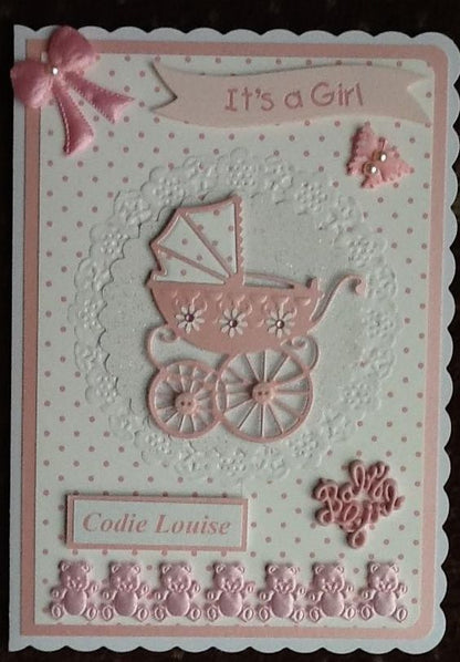 Cutting Die Baby Carriage / Suaje de Carreola de Bebé Descontinuado Amy Design