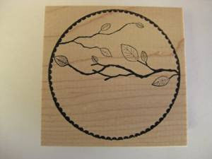 Leafy Branch Globe Rubber Stamp / Sello de Goma Rama en Círculo Descontinuado Memory Box