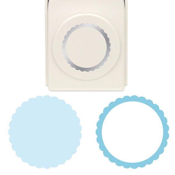 Perforadora de 3 en 1 Círculo Escalopa y Liso / Layering Punch Scalloped Circle Descontinuado Martha Stewart