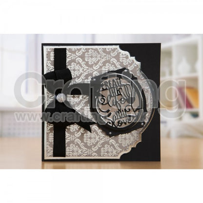 Foiled Kraft Paper Silver Damask / Papel Kraft Metalizado con Plateado Descontinuado Craft Perfect