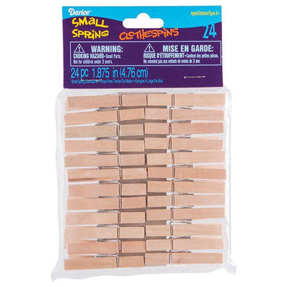 Small Spring Clothespins / Pinzas de Madera Chicas 24 pzas. Descontinuado Darice
