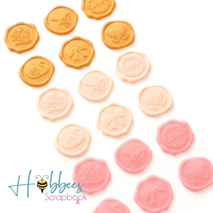 Molded Plastic Puffy Stickers / Estampas Sello Tipo Lacre Descontinuado Crate Paper