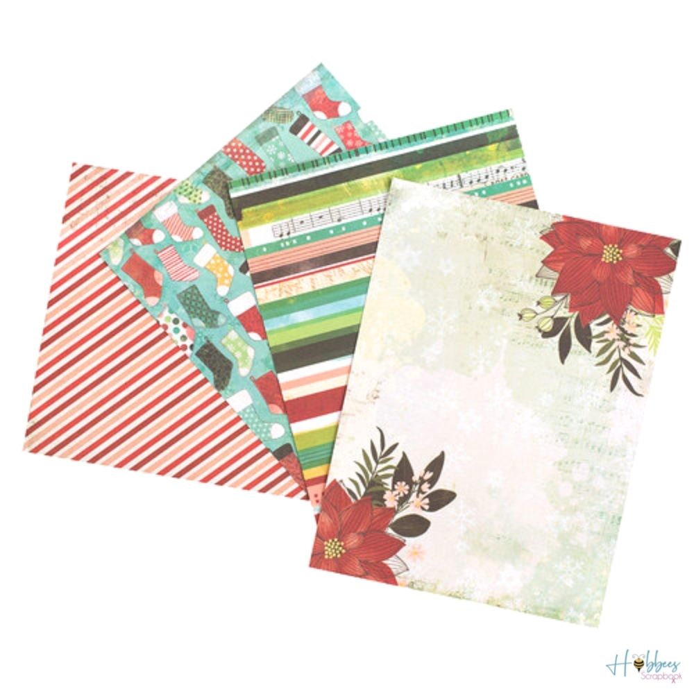 Warm Wishes Paper Pad 6 x 8" / Block de Papel Navideño Papel American Crafts