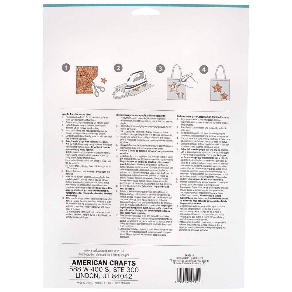 Easy Image Foil Transfer Rose Gold / Hoja de Foil Para Tela Oro Rosa Foil Jolee&