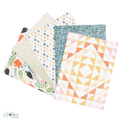 Bungalow Lane Paper Pad 6 x 8" / Block de Papel Flores y Mosaicos Descontinuado American Crafts