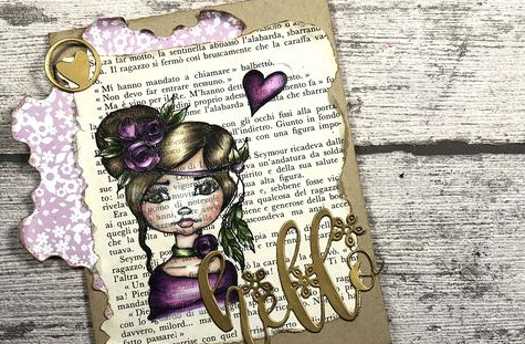 Cling Mounted Rubber Stamps Art Journal Huggable / Sellos Cling Abrazos Descontinuado LDRS Creative