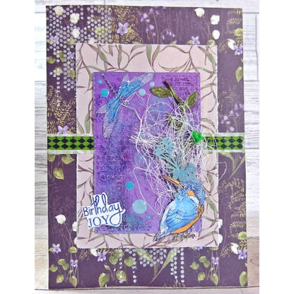 Kingfisher Stamps / 5 Sellos Pajaritos Descontinuado Craft Consortium