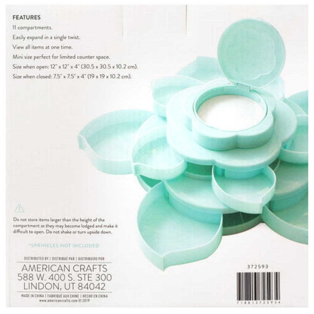 Sprinkle Bloom Storage Mint / Organizador Para Dulces Repostería We R Memory Keepers