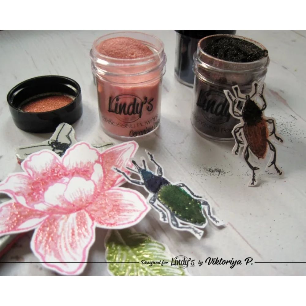 Embossing Powder Autumn Leaves Set / 5 Polvos de Embossing Metálicos Polvos de Embossing Lindy&