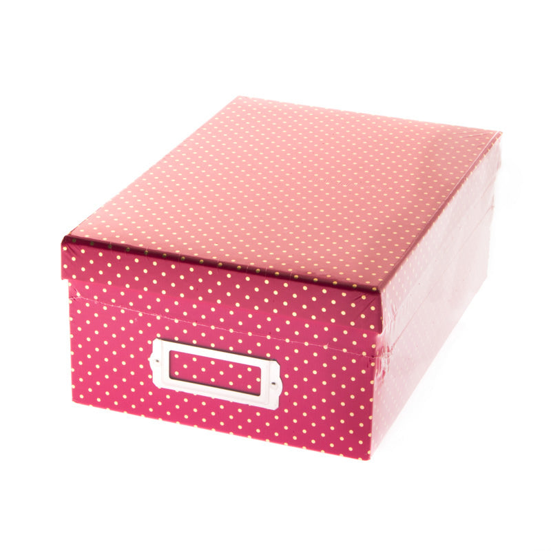 Pink Gold Dot Box / Caja Organizadora Rosa con Lunares Dorados DESCONTINUADO DCWV