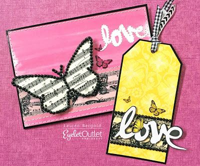 Colorful Butterflies / Brads de Mariposas de Colores Adornos / Embellishments Eyelet Outlet