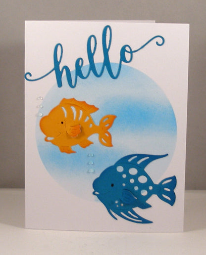 Happy Fish 1 Die / Suaje de Pez Feliz Descontinuado Cottage Cutz