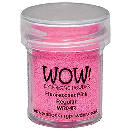 Fluorescent Pink Embossing Powder / Polvo de Embossing Rosa Fosforescente Descontinuado Wow!