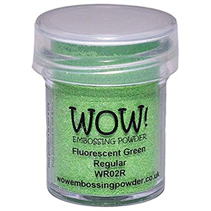 Fluorescent Green Embossing Powder / Polvo de Embossing Verde Fosforescente Descontinuado Wow!