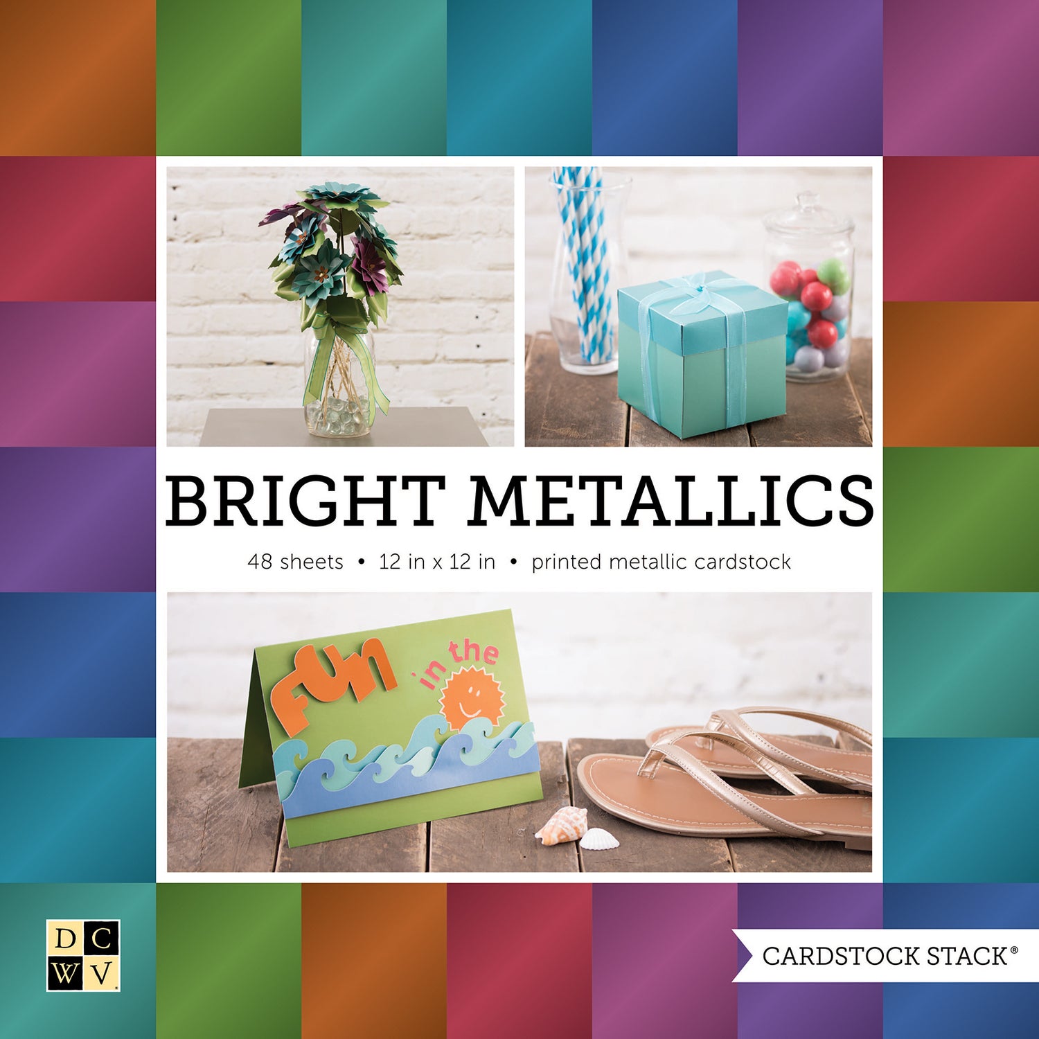 Cardstock Stack Bright Metallics / Cartulina de Colores Metálicos Descontinuado DCWV