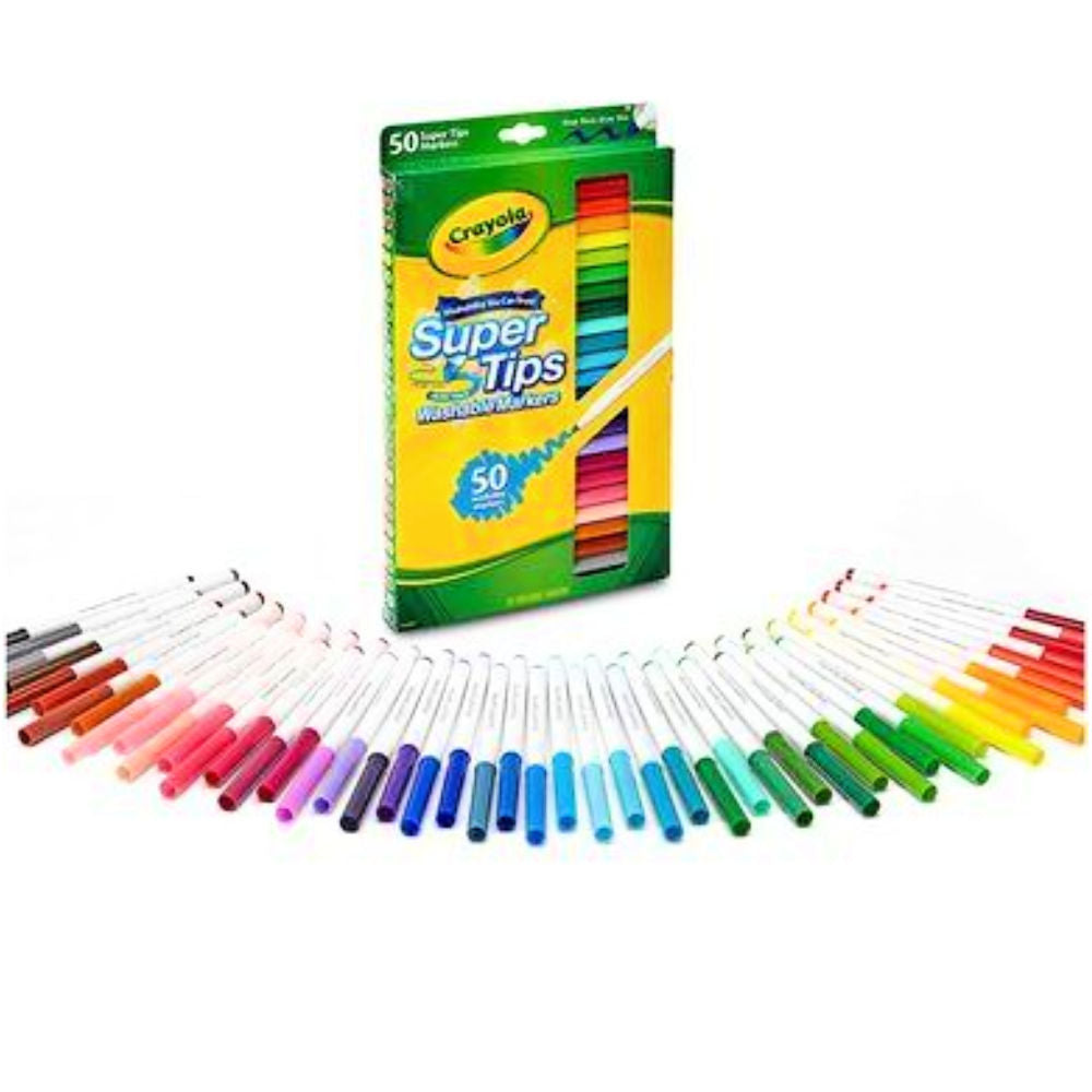 Crayola - Washable Super Tips Markers / Marcadores de Agua Set de 50