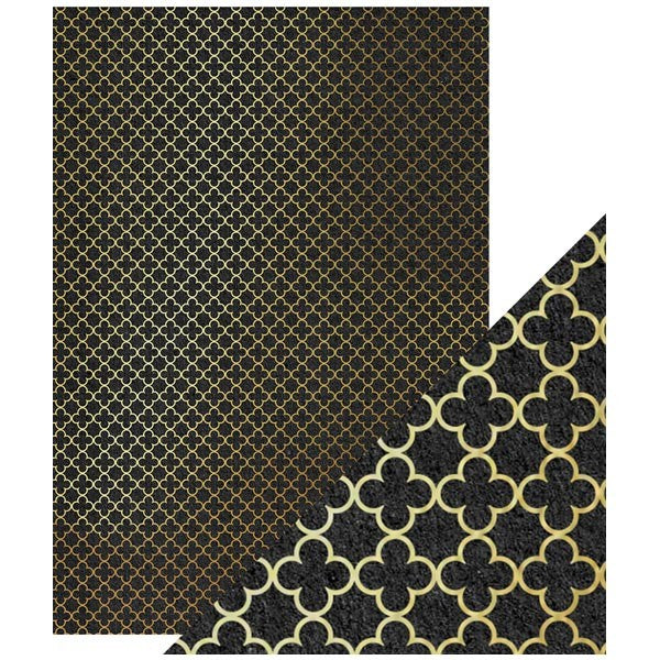 Foiled Kraft Paper Golden Quatrefoil / Papel Kraft Metalizado con Dorado Descontinuado Craft Perfect