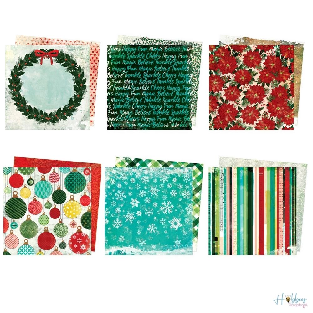 Warm Wishes Paper Pad 12" / Block de Papel Navideño Papel American Crafts