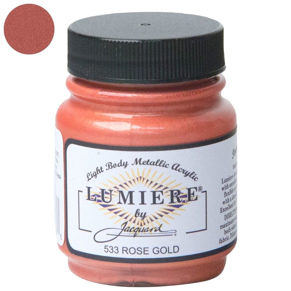 Lumiere Acrylic Paint Rose Gold / Pintura AcrÃlica Metálica Oro Rosa Acrìlicos Jacquard