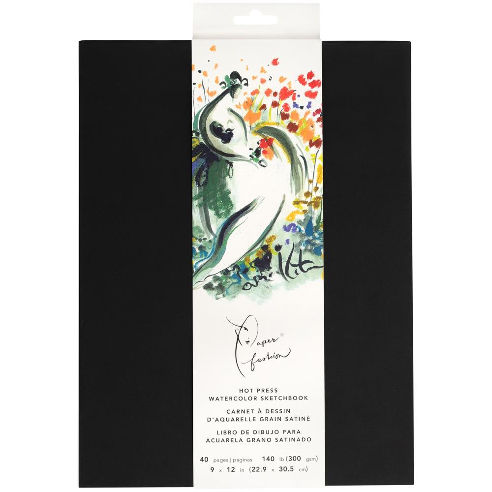 Paper Fashion Watercolor Paper Sketchbook / Libreta de Dibujo para Acuarela Descontinuado American Crafts