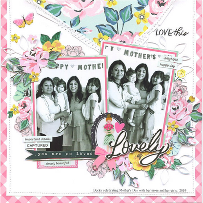 Garden Party Paper Pad 12 x 12&quot; / Block de Papel Flores Papel American Crafts