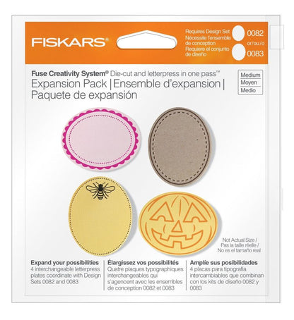 Fuse Medium Design Plate Expansion Pack 4/Pkg Oval / Paquete de Expansion Ovalos 4pz Accesorios Fiskars