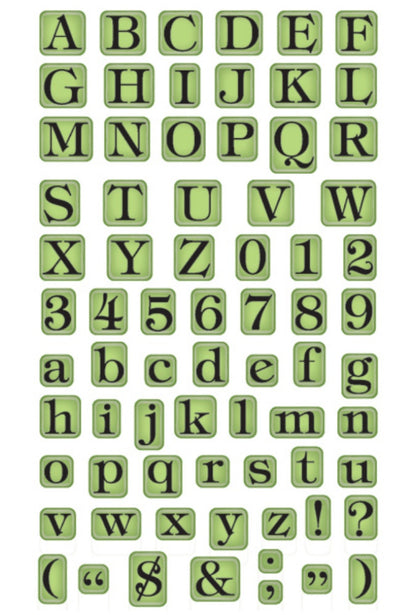 Sellos de Goma Cling Alfabeto Numeros y Signos / Alphabet 60-60137 Descontinuado Inkadinkado