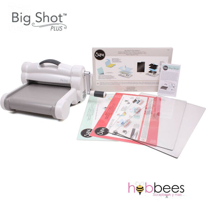 Big Shot PLUS White &amp; Gray Machine + 33 Xtras / Máquina de Corte y Grabado Con Paquete Descontinuado Sizzix