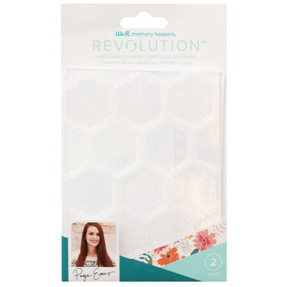 Paige Evans Embossing Folders / Folders de Grabado Hojas de Lineas y Panal Descontinuado We R Memory Keepers