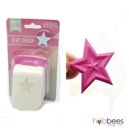 Punch &amp; Emboss Star / Perforadora y Relieve de Estrella Descontinuado Uchis Desing