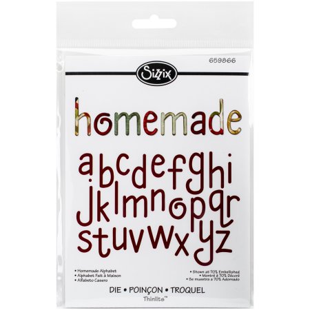 Thinlits Die Homemade Alphabet / Suaje de Alfabeto Descontinuado Sizzix