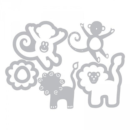 Thinlits Die Set Lion and Monkey / Set de Suajes de León y Chango Descontinuado Sizzix