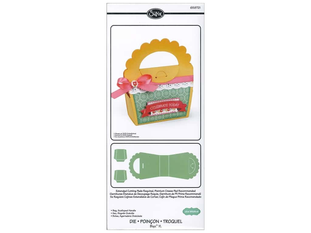 Bigz XL Scalloped Handle Bag / Suaje de Corte Bolsita de Asa Descontinuado Sizzix