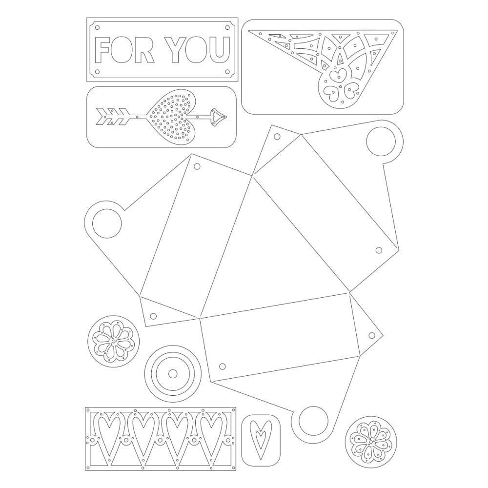 Thinlits Triangle Box / Suaje de Corte Rebanada de Pastel Descontinuado Sizzix