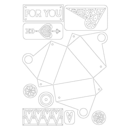 Thinlits Triangle Box / Suaje de Corte Rebanada de Pastel Descontinuado Sizzix